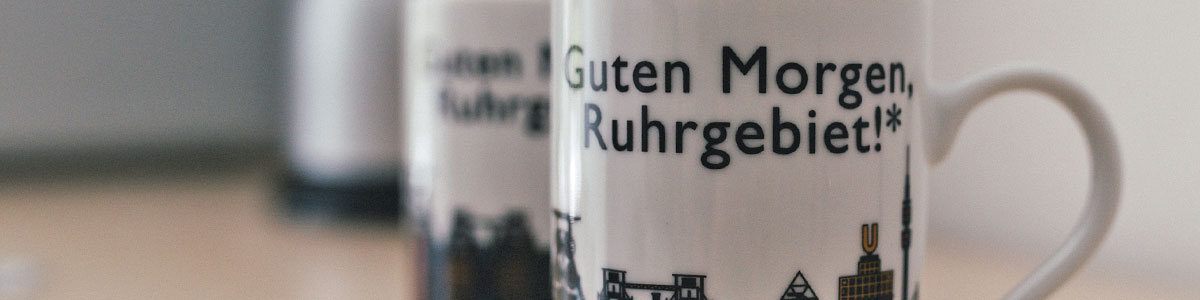 Tasse mit Aufschrift: Guten Morgen Ruhrgebiet!
